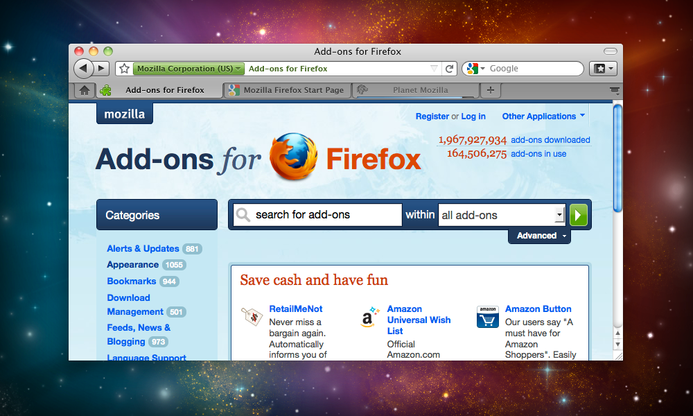firefox for mac toolbars
